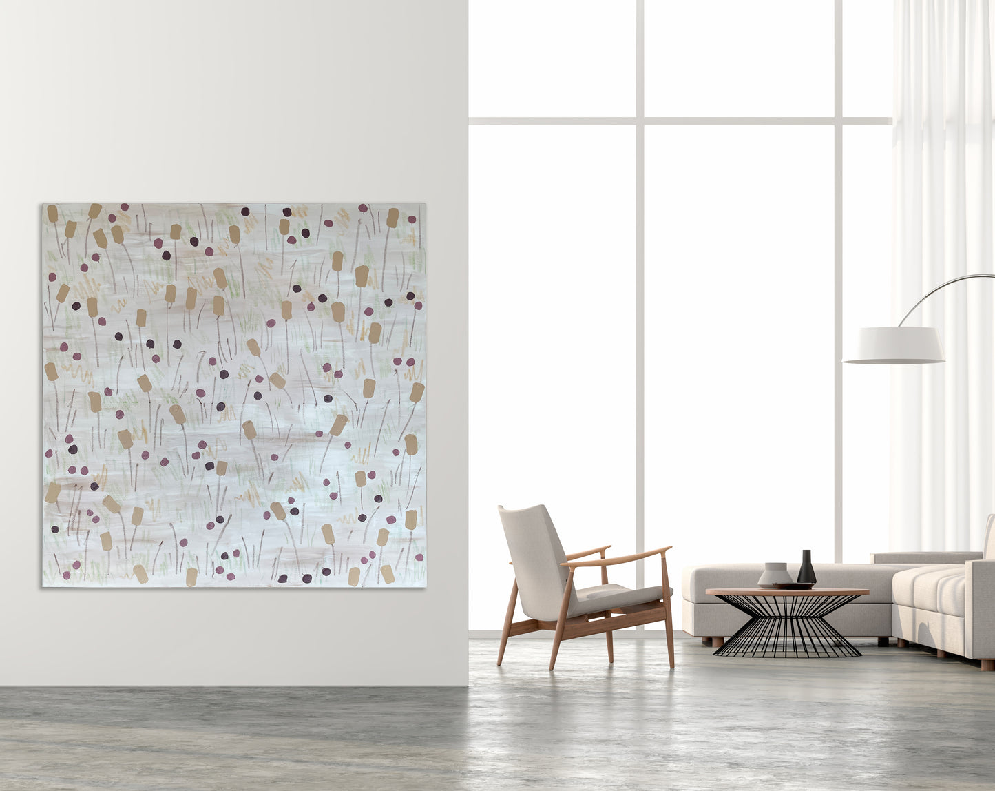 The Denu (2024) - 100 x 100cm, acrylic on canvas - Decopica art, by Daniel Copitch