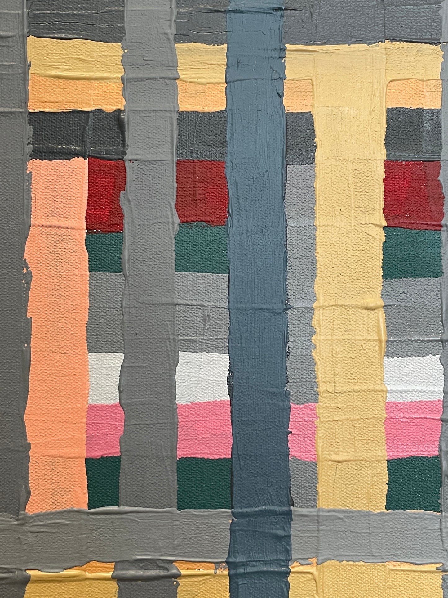 Freehand Weave A (2026) - 92 x 62cm, acrylic on canvas - Decopica art, by Daniel Copitch