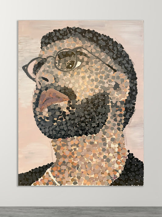 Self-portrait 02 (2023) - 122 x 91cm, acrylic on canvas