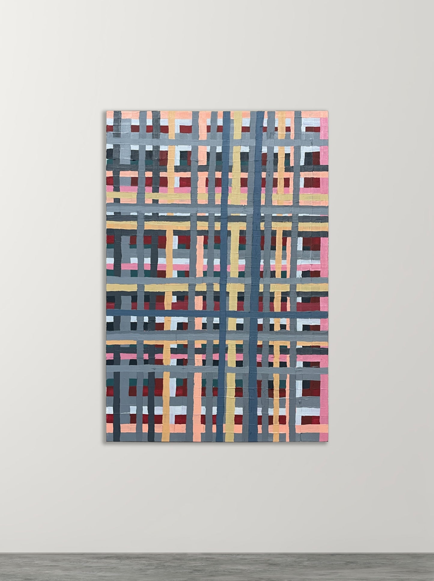 Freehand Weave A (2026) - 92 x 62cm, acrylic on canvas - Decopica art, by Daniel Copitch
