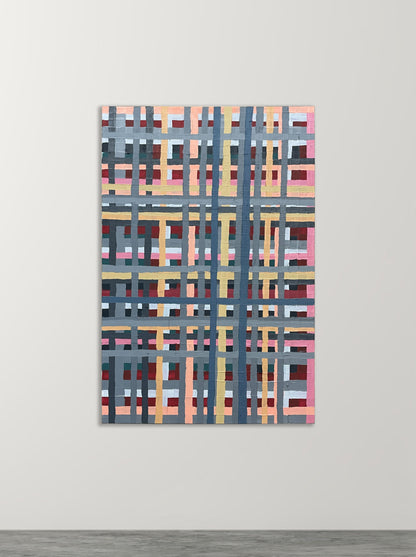 Freehand Weave A (2026) - 92 x 62cm, acrylic on canvas - Decopica art, by Daniel Copitch