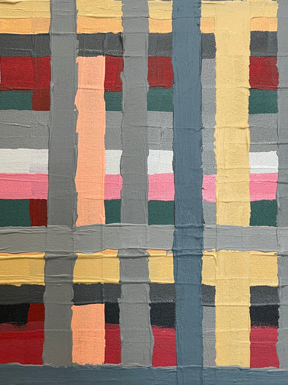 Freehand Weave A (2026) - 92 x 62cm, acrylic on canvas - Decopica art, by Daniel Copitch