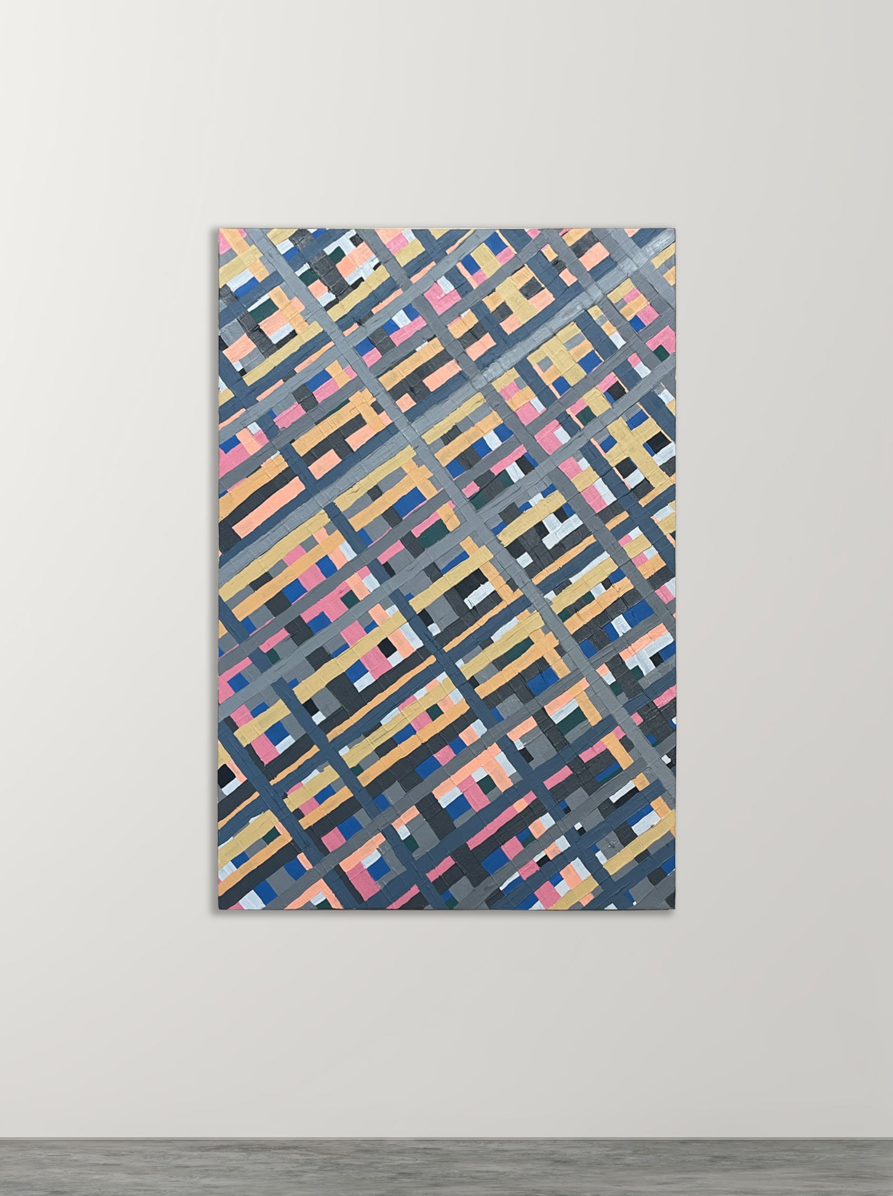 Freehand Weave B (2026) - 92 x 62cm, acrylic on canvas - Decopica art, by Daniel Copitch