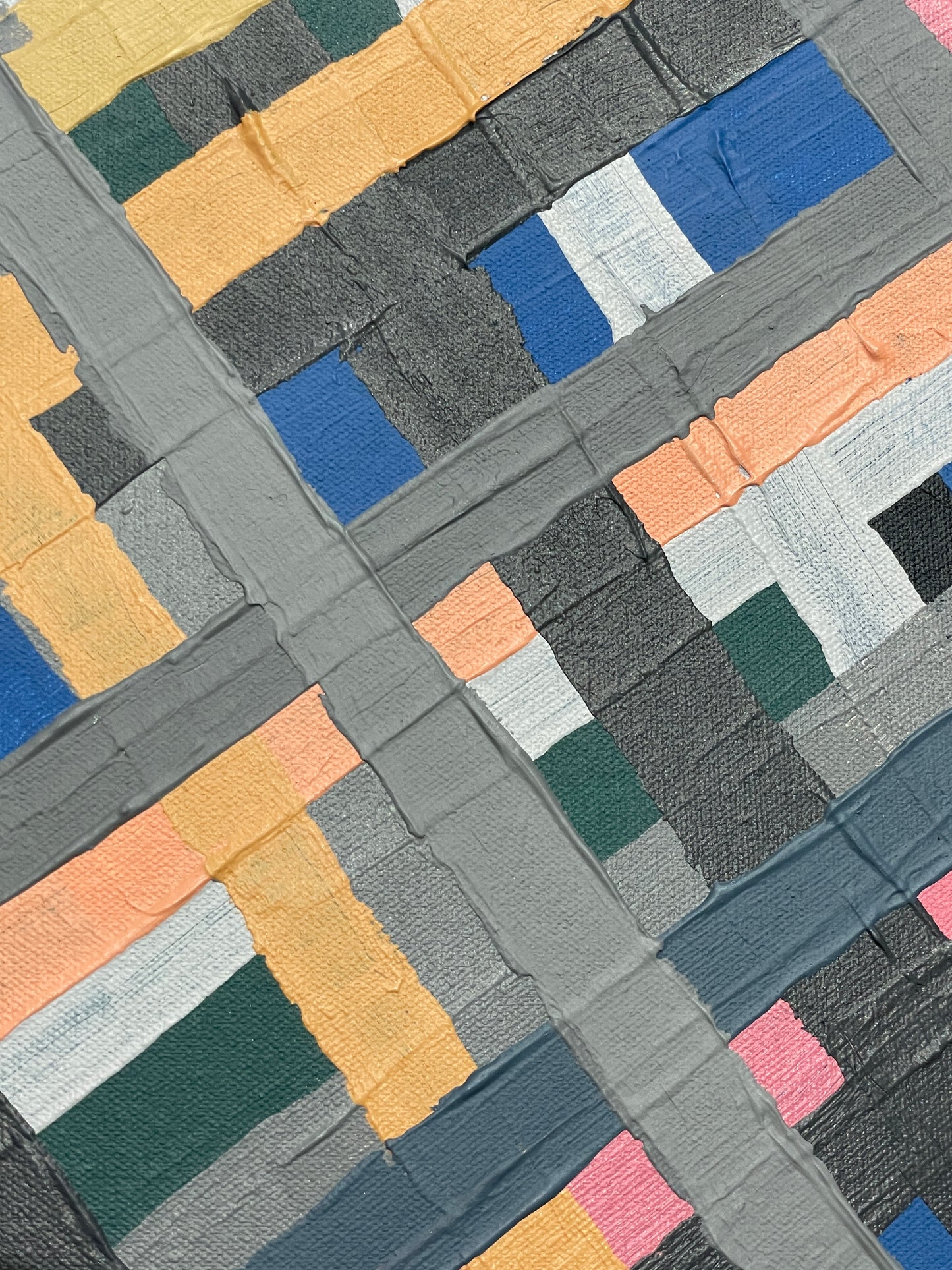 Freehand Weave B (2026) - 92 x 62cm, acrylic on canvas - Decopica art, by Daniel Copitch